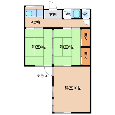 津留アパート東の物件間取画像